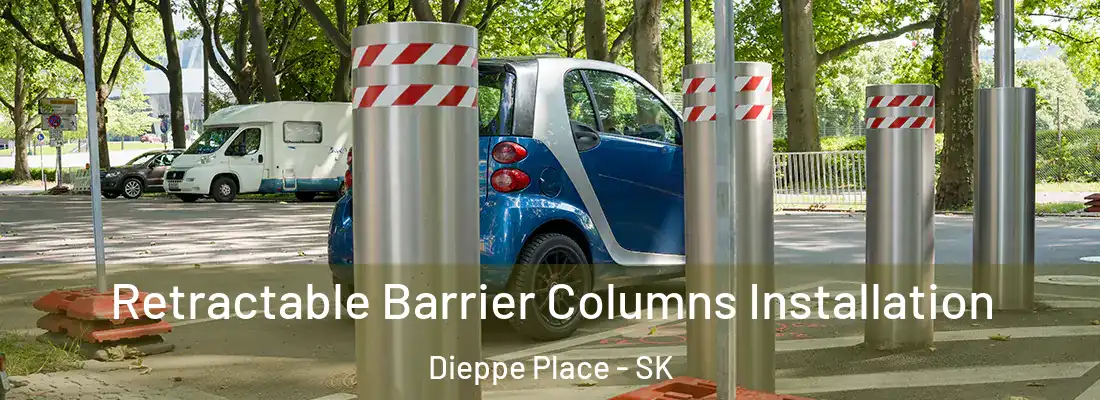  Retractable Barrier Columns Installation Dieppe Place - SK