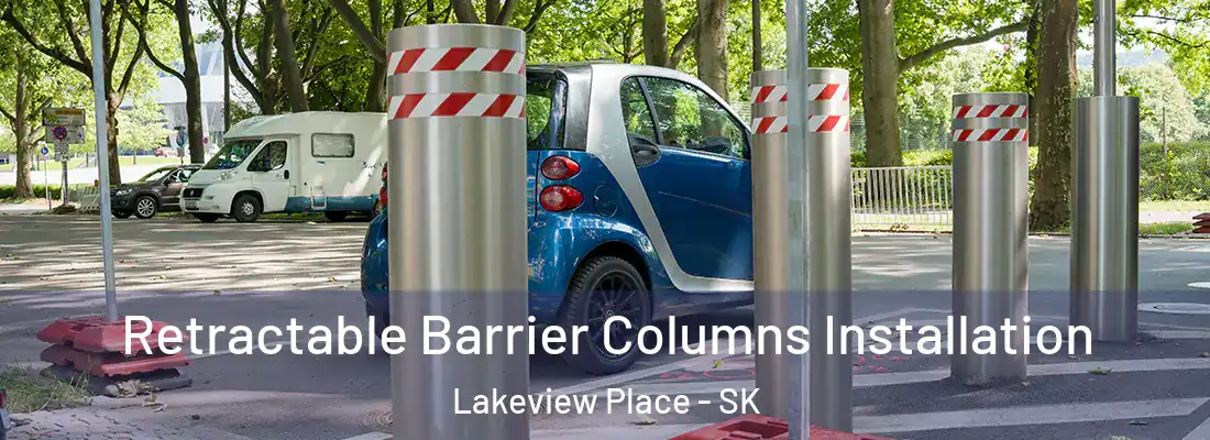 Retractable Barrier Columns Installation Lakeview Place - SK