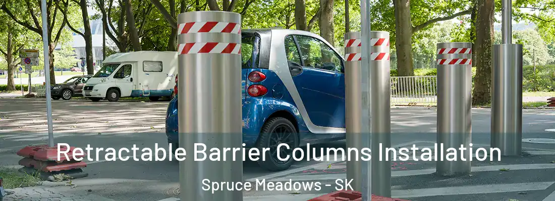  Retractable Barrier Columns Installation Spruce Meadows - SK