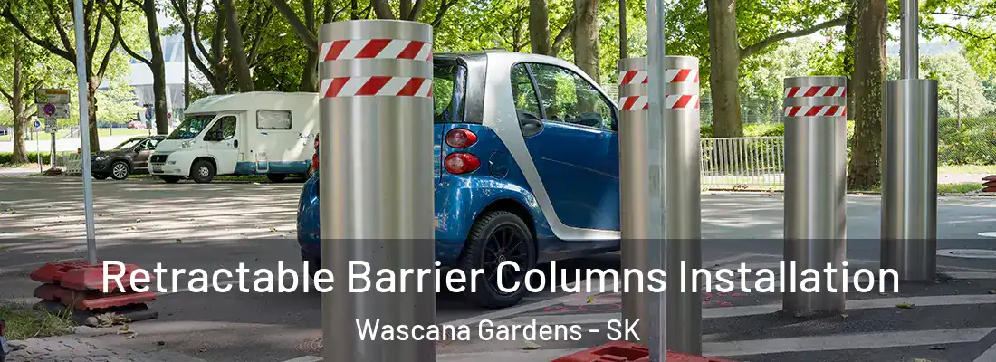  Retractable Barrier Columns Installation Wascana Gardens - SK